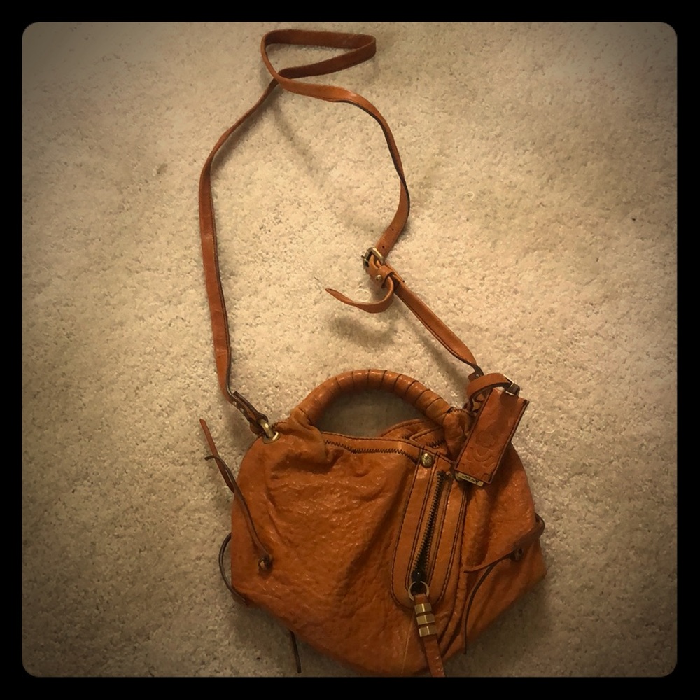 Gold Leather Crossbody